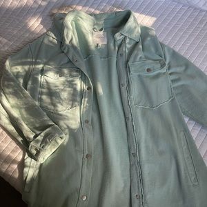 Avec Les Filles oversize sea foam green jacket